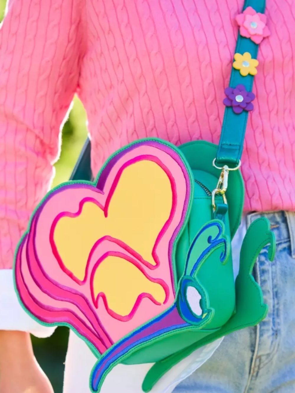 Loungefly Disney Alice EPCOT Flower Garden Crossbody Bag Bread and Butterfly